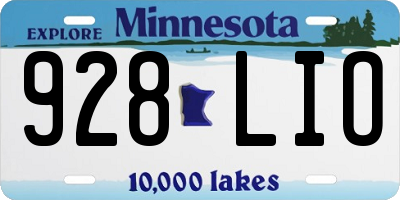 MN license plate 928LIO