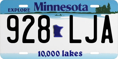 MN license plate 928LJA