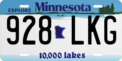 MN license plate 928LKG