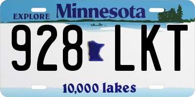 MN license plate 928LKT