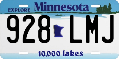 MN license plate 928LMJ