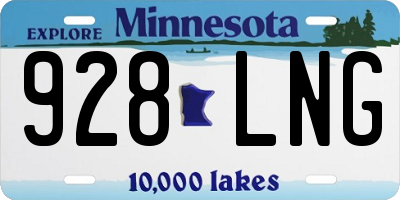 MN license plate 928LNG