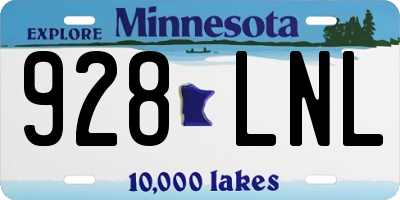 MN license plate 928LNL