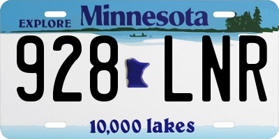 MN license plate 928LNR