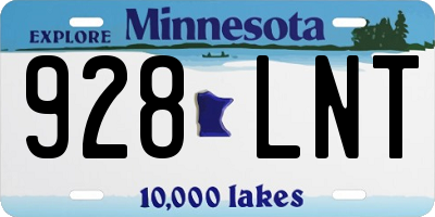 MN license plate 928LNT