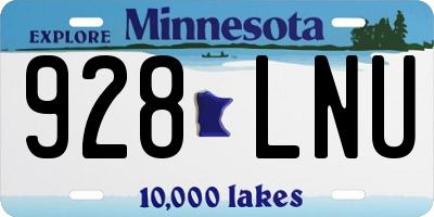 MN license plate 928LNU