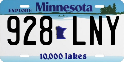 MN license plate 928LNY