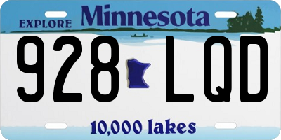 MN license plate 928LQD