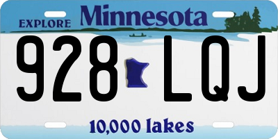 MN license plate 928LQJ