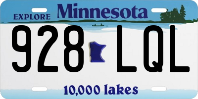 MN license plate 928LQL