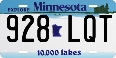 MN license plate 928LQT