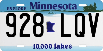 MN license plate 928LQV