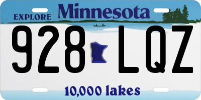 MN license plate 928LQZ