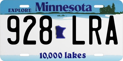 MN license plate 928LRA