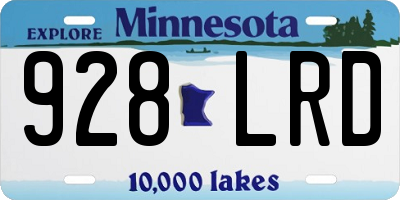 MN license plate 928LRD