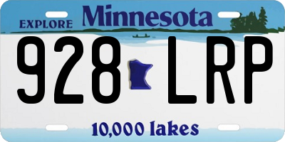 MN license plate 928LRP