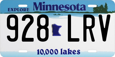 MN license plate 928LRV