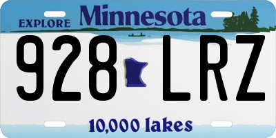 MN license plate 928LRZ