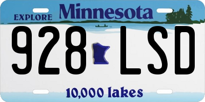MN license plate 928LSD