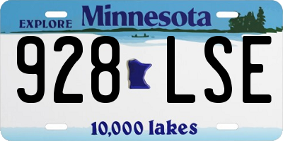 MN license plate 928LSE