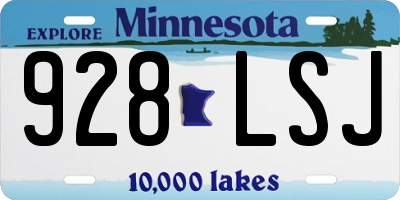 MN license plate 928LSJ