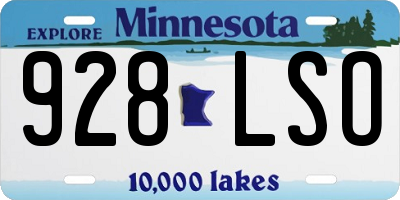 MN license plate 928LSO