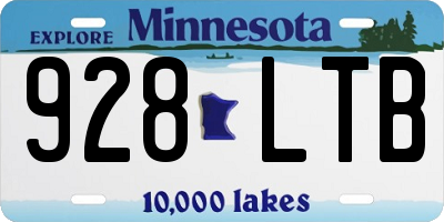 MN license plate 928LTB