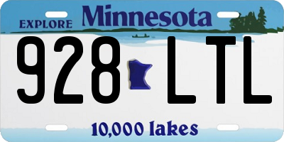 MN license plate 928LTL
