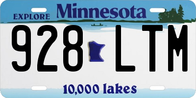 MN license plate 928LTM