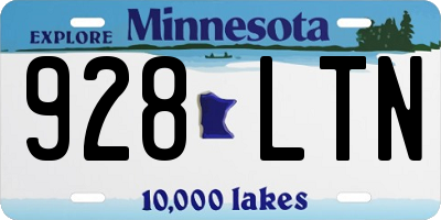 MN license plate 928LTN