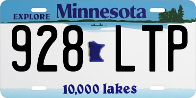 MN license plate 928LTP