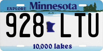 MN license plate 928LTU