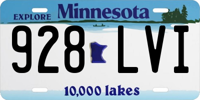 MN license plate 928LVI