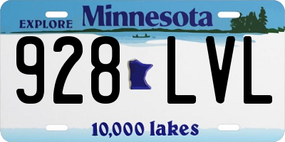 MN license plate 928LVL