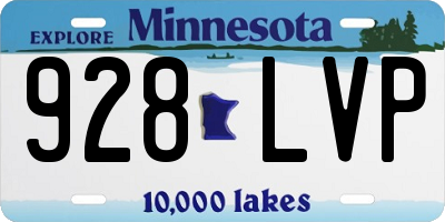 MN license plate 928LVP