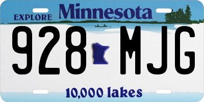 MN license plate 928MJG