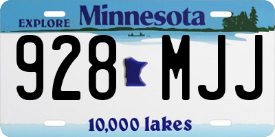 MN license plate 928MJJ