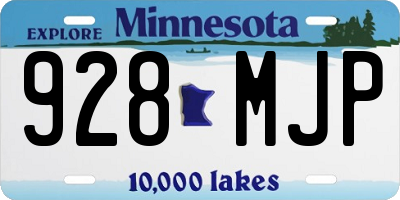 MN license plate 928MJP