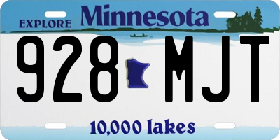 MN license plate 928MJT