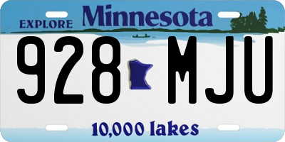 MN license plate 928MJU