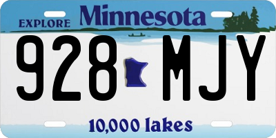 MN license plate 928MJY