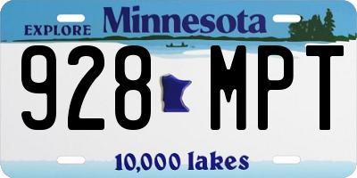 MN license plate 928MPT