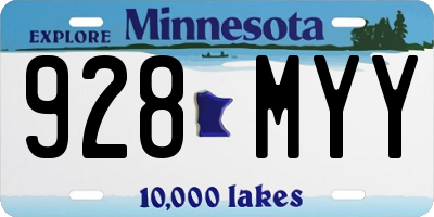MN license plate 928MYY