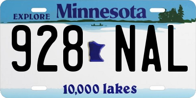 MN license plate 928NAL