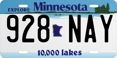 MN license plate 928NAY