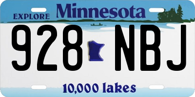 MN license plate 928NBJ
