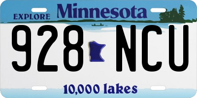 MN license plate 928NCU