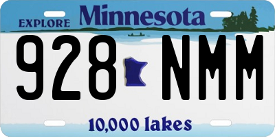 MN license plate 928NMM