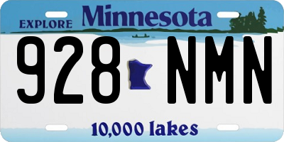 MN license plate 928NMN