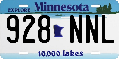 MN license plate 928NNL